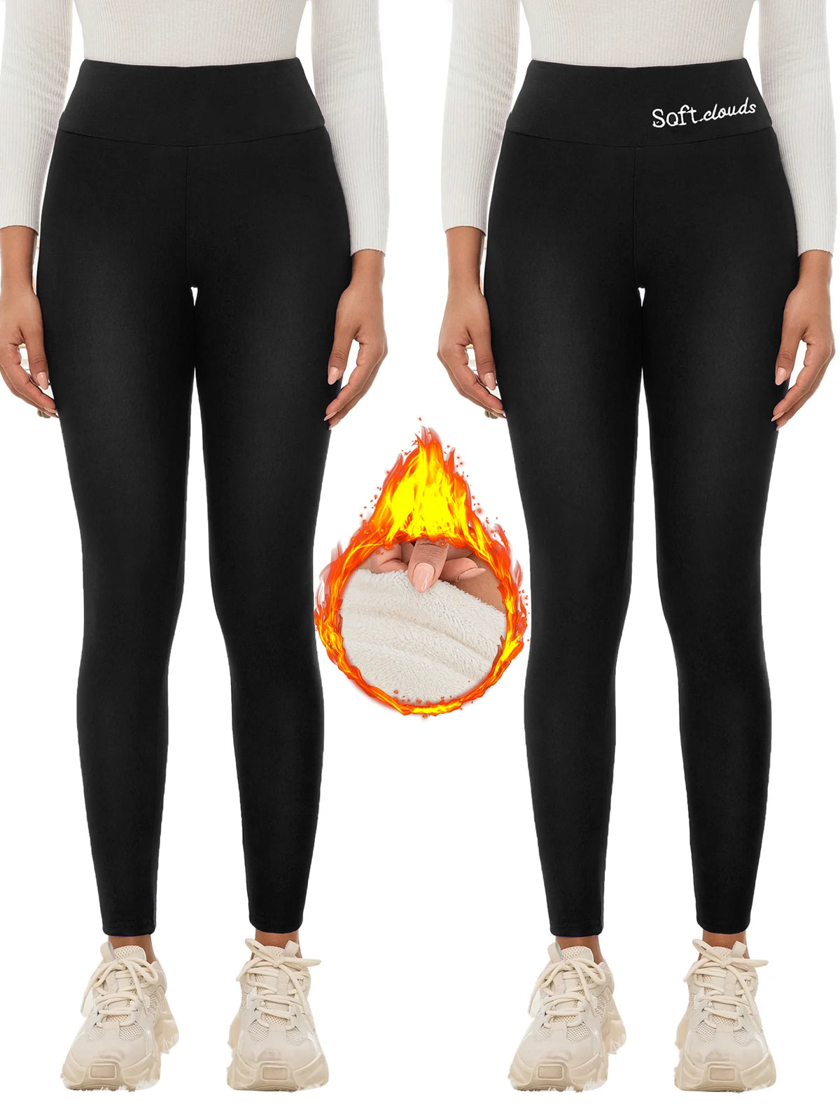 1/2/3Pcs Women's High-Waisted Butt-Lifting Leggings - Soft Fleece-Lined, Tummy Control, Stretchy & Comfortable For Fall/Winter
