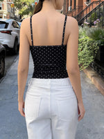 Summer casual camisole top polka dot camisole can be worn as a base layer