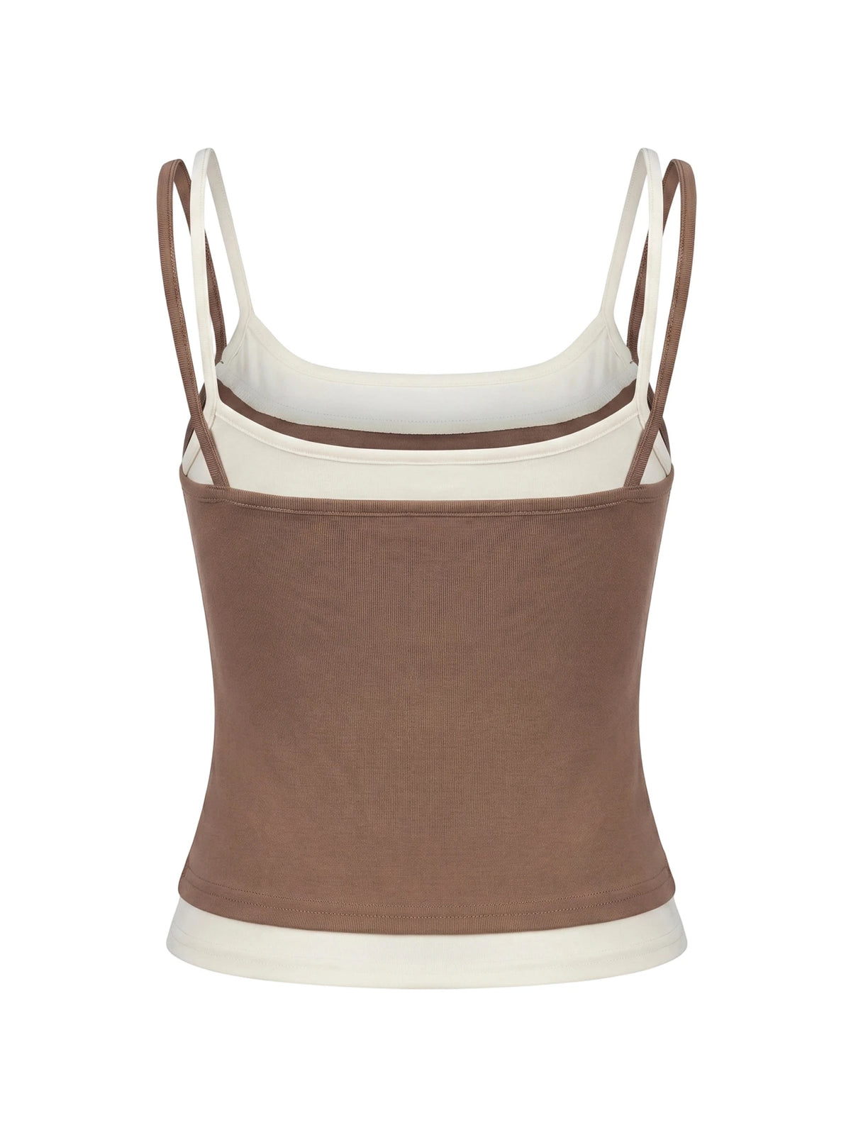 Summer Women's Camisoles Casual Stylish Contrast Color Layered Tank Tops Spaghetti Strap Slim Fit Vest Sporty Fitness Daily