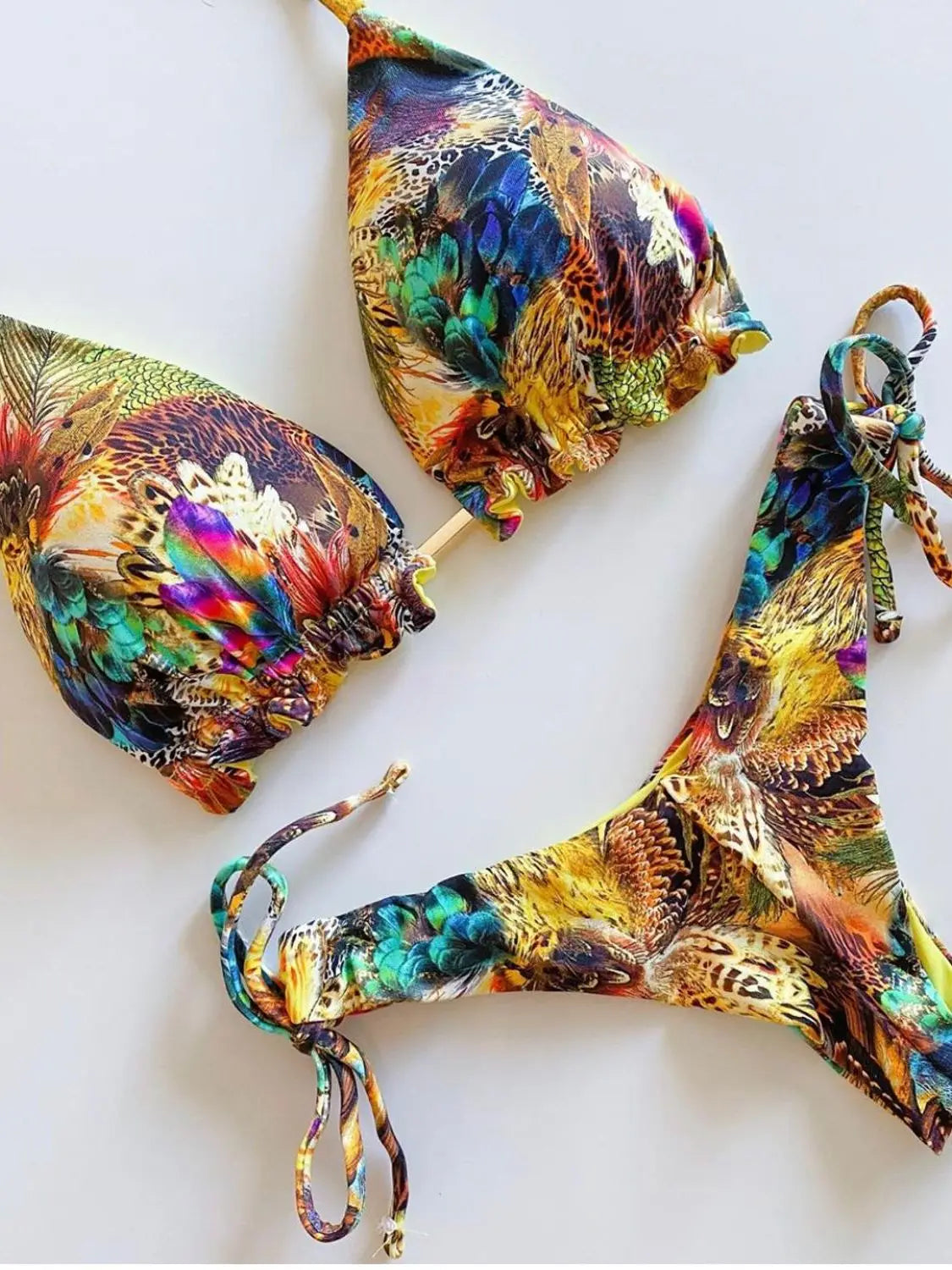RUOTONGSEPT 2023 Popular Womens Beachwear Sexy Bikinis Set Hot Sport Swimwear Push-Up Padded SwimsuitExquisite Bather Swimwear