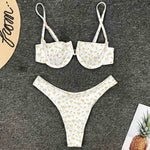 Underwired V-Bar Bikinis 2026 Polka Dot Bikini Women Swimsuit Female Swimwear Two Pieces Bikini Set Push Up Bathing Suit Swim