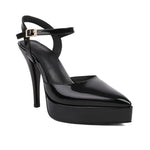 NASBAVI Women's Stilettos Platform Pointed Toe Pumps Shoes High Heels Pumps Ankle Strap Shoes Sexy Party Comfy Women Shoes