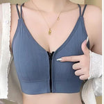 Seamless Bra Women Front Zipper Tube Tops Wrapped Chest Vneck Wireless Bra Comfort Tube Bra Beauty Back Underwear Sports Vest