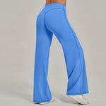 Women's Pilates Straight Yoga Pants Leggings Versatile Loose Wide-Leg Running Sports Fitness Hip-Lifting High Waist Trousers