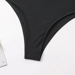 2026 Black Swimsuit One Piece Push Up Swimwear Women Solid Bathing Suit Female Padded Swimming Summer Beachwear Bodysuit