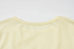 Woman Clothing Letter Print Short T-shirts Y2K Streetwear 2026 Summer O-neck Slim Fit Crop Tops Vacation Beach Tees Light Yellow