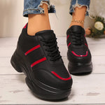 Chunky Platform Sports Sneakers Women Fashion Lace Up Thick Bottom Vulcanized Shoes Woman Plus Size 42 Non Slip Sport Shoes