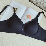 Wireless Comfortable Bra Large Cup Seamless Anti-Sagging Back Smoothing Underwear Soft Women's Hollowed-Out Full Cover Bras