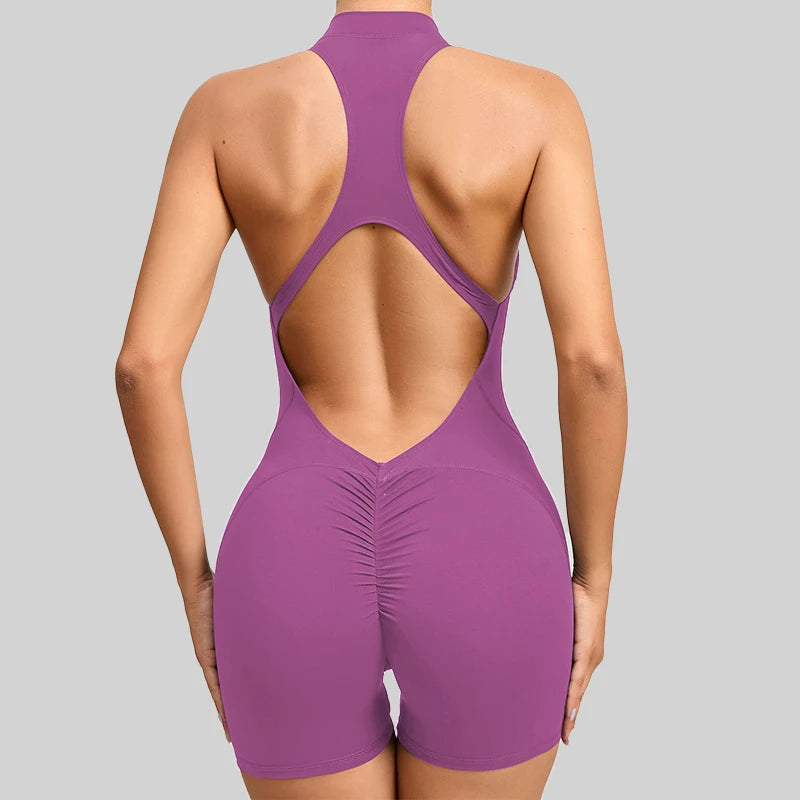Summer Short Sports Jumpsuit Sleeveless Gym Set Women Yoga Clothes Rompers Workout One-piece Suit Outdoor Recreation Bodysuits