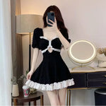 Hot Selling Swimsuit Women's New Black One-piece Cover Belly Slimming Skirt Style Flat Corner Hot Spring Conservative Swimsuit