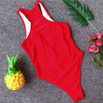 Splicing Fishnet Mesh Zipper Female Swimwear One Piece Swimsuit Women Monokini High Leg Cut Bather Bathing Suit Swim Beach Wear