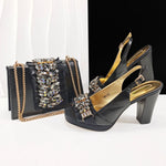 doershowLastest Italian Design Fashion Style Ladies Shoes with Matching Bag Set 2025 Nigerian Shoes and Bag Set HFG1-2