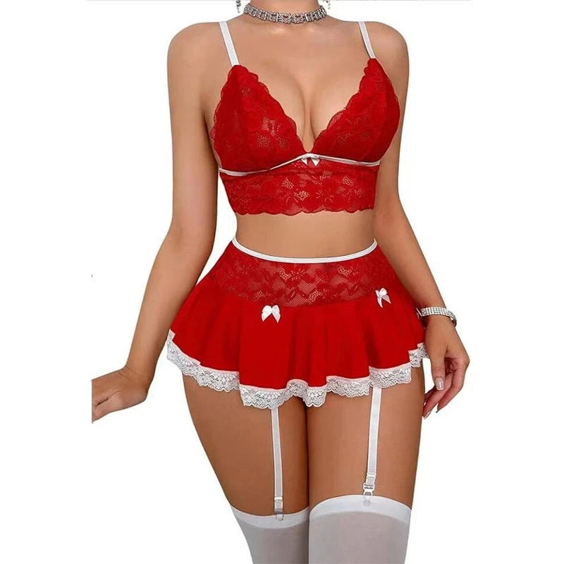 Women's Short Slim Fit Mini Sexy Half Skirt Casual Lace Patchwork Ultra A-line Skirt Party Mini Ruffle Skirt