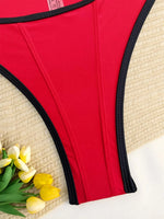sexy patchwork mini bikinis sets two pieces swimsuit thong swimsuit Swimwear Biquini conjunto de bikini tankini beachwear