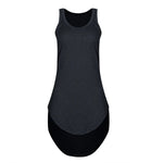 Women's Summer Dresses Casual Women Summer Plus Size Tank Dresses Solid Color Mini Dress U Neck Cotton Women Bridal Shower Dress