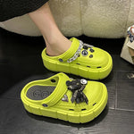 Summer Women Slippers Platform Clogs Outdoor Garden Shoes Female Pool Sandals Bathroom Flip Flops Mules Ladies Beach Slides