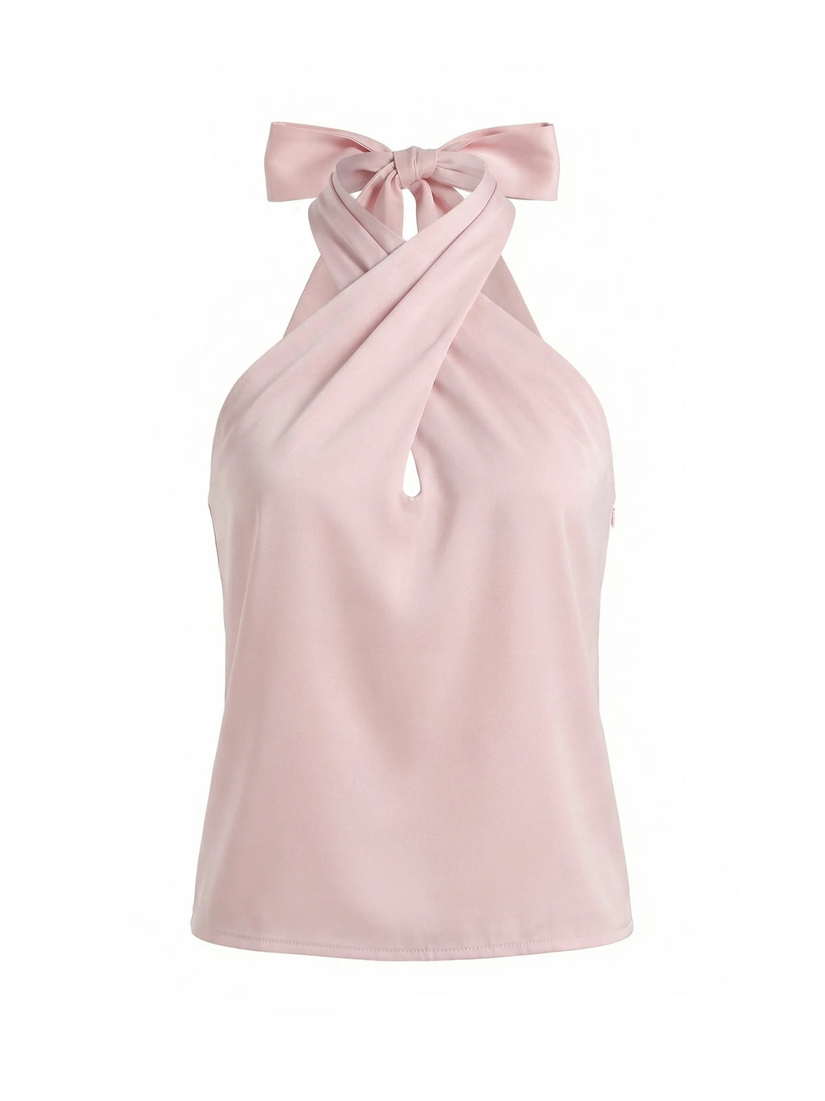 Women Satin Tank Tops Solid Color Backless Sleeveless Cross-criss Halter Vest 2026 Summer Fashion Elegant Top Streetwear