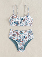 ZTVitality Sexy Floral Print Female Swimsuit Women Bikini 2025 Swimwear High Waist Bikinis Two Pieces Summer Beachwear Biquini
