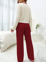 Autumn Winter Sleepwear for Woman Pajamas Set Lapel Button Fashion Long Sleeve Tops and Trousers Home Suit Loungewear