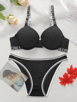Women Push Up Bra Set Underwire Support Seamless T Shirt Bra And Panty 2-pack Everyday Lingerie Set Daily Comfort Essential