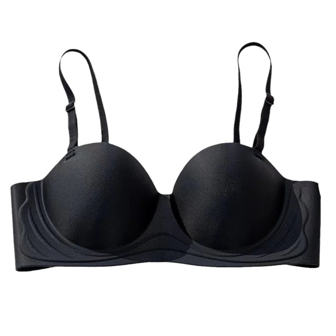 Push-Up Bras Women 1/2 Cup Underwear Sexy Lingerie Solid Color Wireless Fixed Cup Demi Bra Comfort Breathable Brassiere S-XL