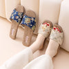Breathable Indoor Linen Slippers For Women Men Home Floor Shoes Chinese Style Emrobidery Anti-slip Couples House Bedroom Slides