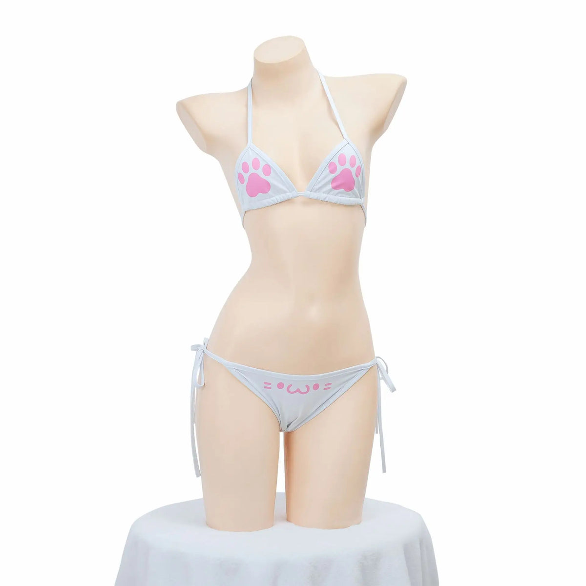 Japanese Anime Kawaii Cat Paw Micro Bikini Set Women Girl Bandage Backless Mini Swimsuit Underwear Lingerie Bathing Suit