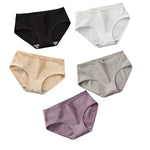 5Pcs/Set Cotton Briefs Women Panties Sexy Lingerie Women's Underpants Low Waist Panty Comfy Breathable Seamless Underwear
