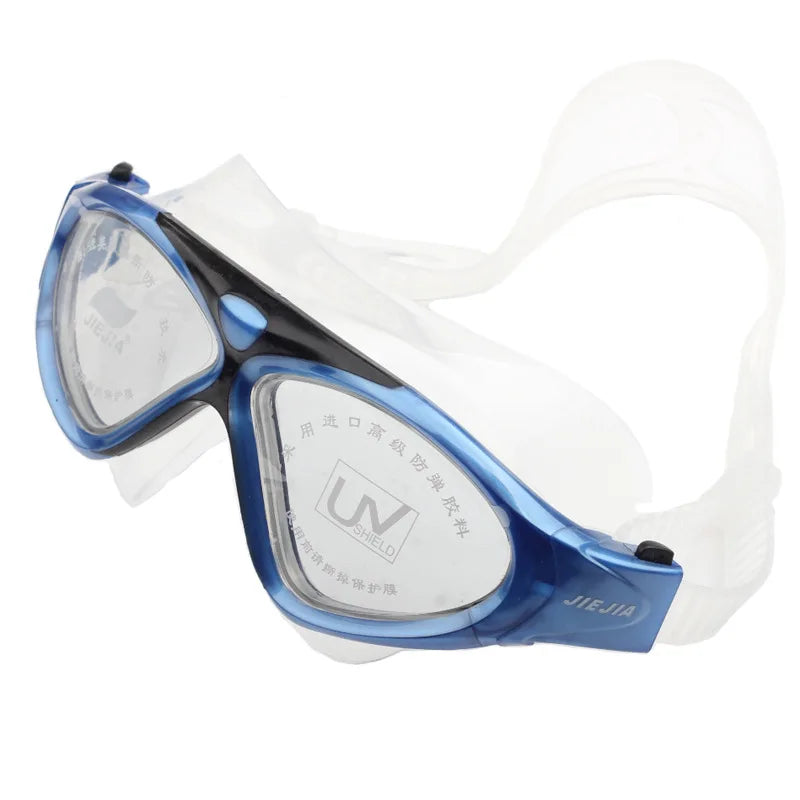 Adult Waterproof Swim Glasses Electroplate Super Big Swimming Goggles Men Women Adjustable Anti-fog UV Swim Sport Eyewear 2023