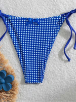 Sexy Micro Bikini 2024 Gingham Print Swimsuit Female Swimwear Women Strings Thong Bikinis Set Bather Beachwear Bathing Suit Pool