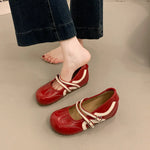 Women's Retro Elegant Shallow Mouth Casual Wedge Heel Mary Jane ShoesAutumn New Fashion Versatile Comfortable Single Shoes