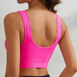 Women Seamless Underwear Sports Tank Female Plus Size Bras Non-wire No-pads Crop Top Sexy Lingerie Solid Color Camisole S-5XL