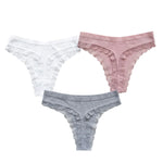 3Pcs/Set Cotton Panties Women G-string Female Underpants Sexy Lingerie Seamless Underwear Low Rise Panties M-XL Intimates