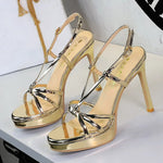 BIGTREE Classic Black Ankle Strap Stiletto Heels Round Toe Open Toe High Heels Women's Versatile Dress Shoesfor All Occasions