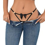 1pcs Sexy Women's Panties Fashion Hollow Out Low Rise Breathable Female Underwear Bow Decor Lady Briefs Elegant Sexy Lingerie