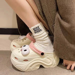 Cute DIY Butterfly Fashion Clogs For Women Summer Platform Shoes Soft EVA 2 Way Wear Sandals For Female Indoor Street Slippers