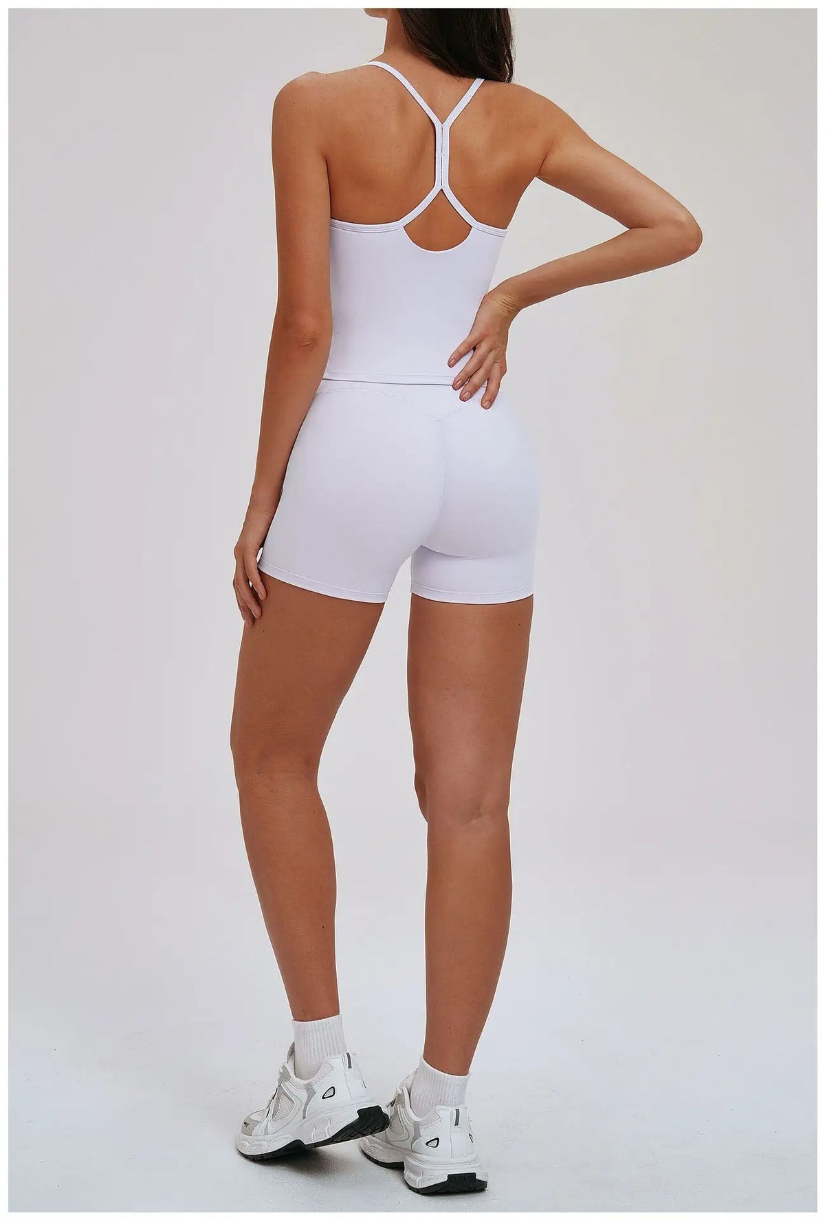 Yoga Short Sets Women Shockproof Slim Back Cross Sports Vest High Waist Leggings Fitness Suit Outdoor Gym Running Set Tracksuit