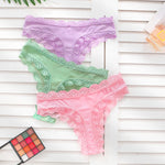 3pcs/Set Soft Seamless Lady Briefs Breathable Comfortable Female Underpants Sexy Lingerie Elegant Women's Panties Underwear