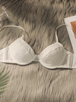 Women's Steel Rim Embroidered Lace Underwear Collar Push Up Shoulder Straps Adjustable Comfortable Close fitting Bra MR2642
