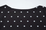 FDYOUI Chic Square Collar Black T-shirts Women's Summer Short Sleeve Polka Dot T Shirt 2026 Girls Clothes Slim Ruched Crop Top
