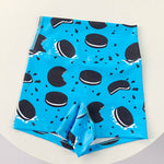 Women Dopamine Printed Quick Dry Yoga Shorts High Stretch Fitness Training Sports Shorts