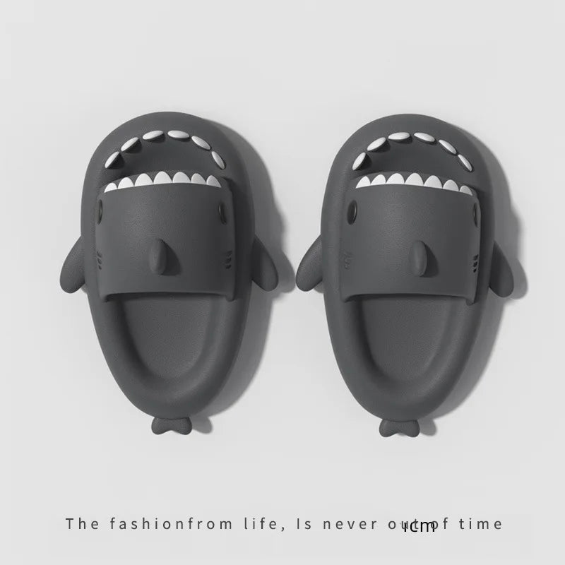 Cute Shark Slippers for Women & Men Summer Platform Night Glow-in-the-Dark Indoor Beach Slides Home Street Wear DIY Accessory