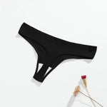 1PC Cotton Panties Sexy Low Waist Thongs Women G-string Female Underpants Solid Color Comfortable Girls Lingerie M-XXL