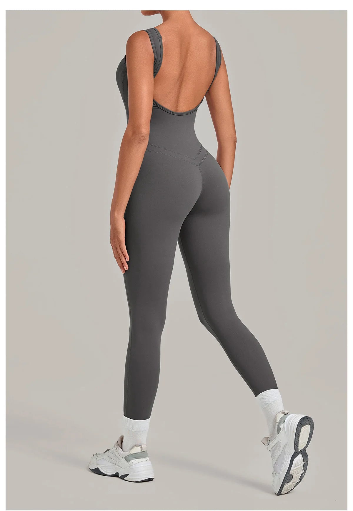 Summer Tight Yoga Jumpsuit Women Hollow Out Exposed Back Fitness Clothing Outwear Gym Running Workout Sports One Piece Suits