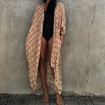7 Colors Leaves Printed With Belt Half Sleeve Tunic Beach Cover Up Cover-ups Beach Dress Beach Wear Beachwear Female Women V4511