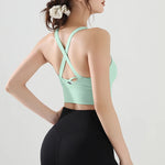 Women's Shock-Absorbing Yoga Sports Bra Summer Fitness Gathered Breasts Accessory Breathable Comfortable Yoga Sports Bra