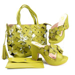 DoershowItalian Shoes And Bag Sets For Evening Party With Stones Italian Leather Handbags Match Bags!HRT1-50