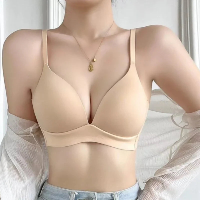 2Pcs/Set Underwear 3/4 Cup Push Up Bra Female S-XXL Seamless Bras For Women Non-wire Bra Sexy Lingerie