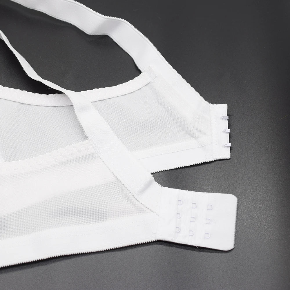 Plus Size Bralette Womens Bra Lace Wireless Perspective Minimizer Sexy Lingerie BH Tops Female Underwear Full Cup B C D E F