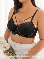 Large Size Lace Lingerie for Women Thin Push Up and Collection Lifting Underwear Comfy Anti Sagging Breast Brassiere
